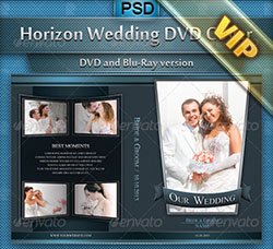 结婚光盘封面模板：Horizon Wedding DVD Cover